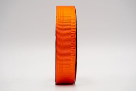 Narancssárga, egyoldalas kockás szegélyű Grosgrain Ribbon_K1762-06